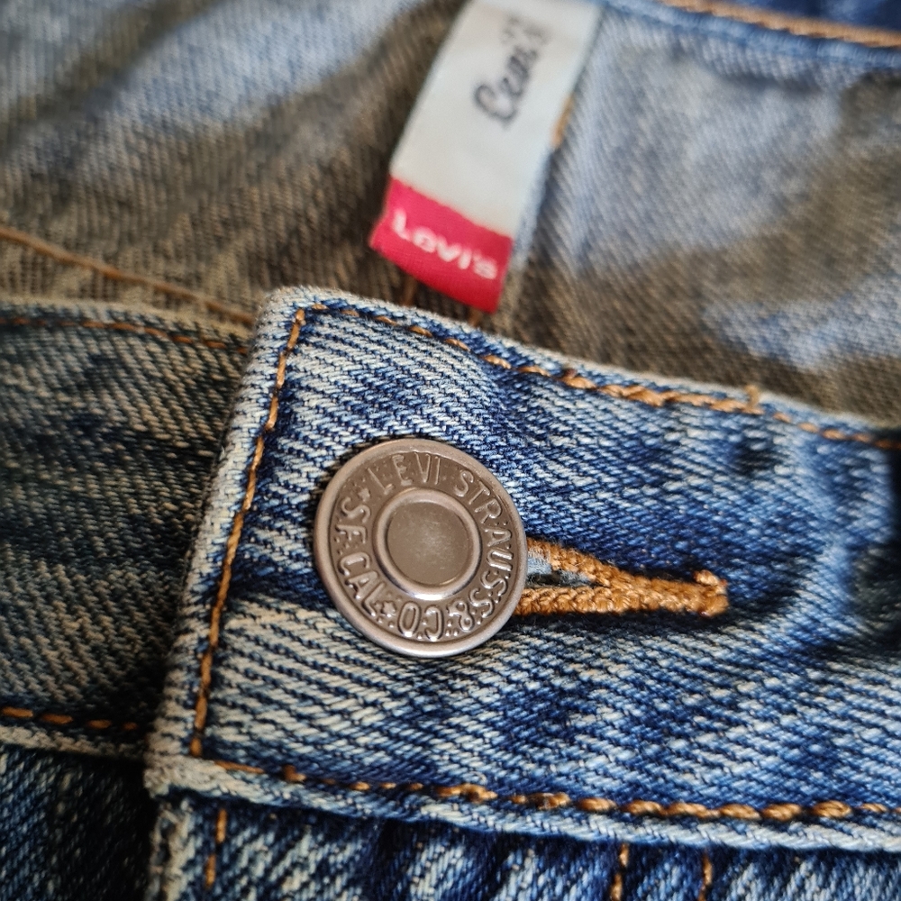 Levi's 10 Straight Blue Denim Mini Skirt - Picture 7 of 11